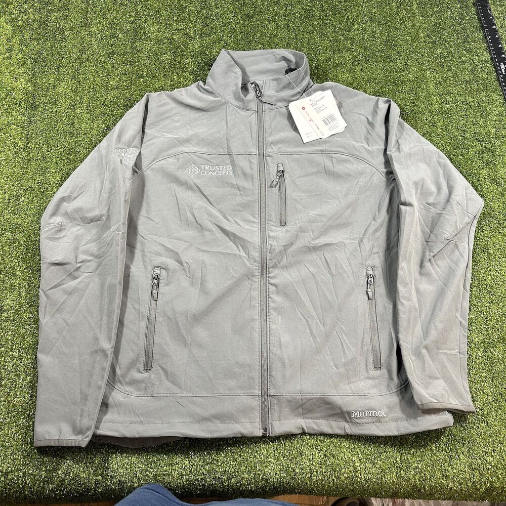 Marmot Jacket Mens Sz XL Grey Softshell Full Zip NWT